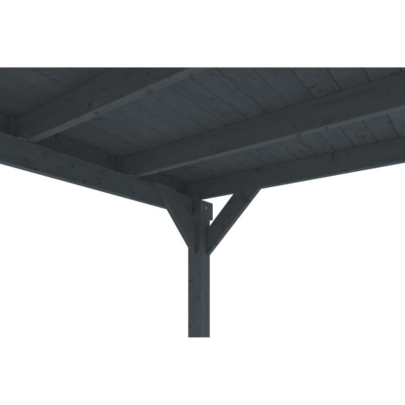 Doppelcarport 'Friesland' anthrazit 546 x 555 cm mit EPDM-Dach
