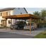 Doppelcarport 'Friesland' nussbaumfarben 546 x 860 cm mit EPDM-Dach