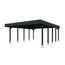 Doppelcarport 'Friesland' anthrazit 546 x 708 cm mit EPDM-Dach