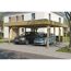 Doppelcarport 'Friesland' grün imprägniert 546 x 708 cm mit EPDM-Dach