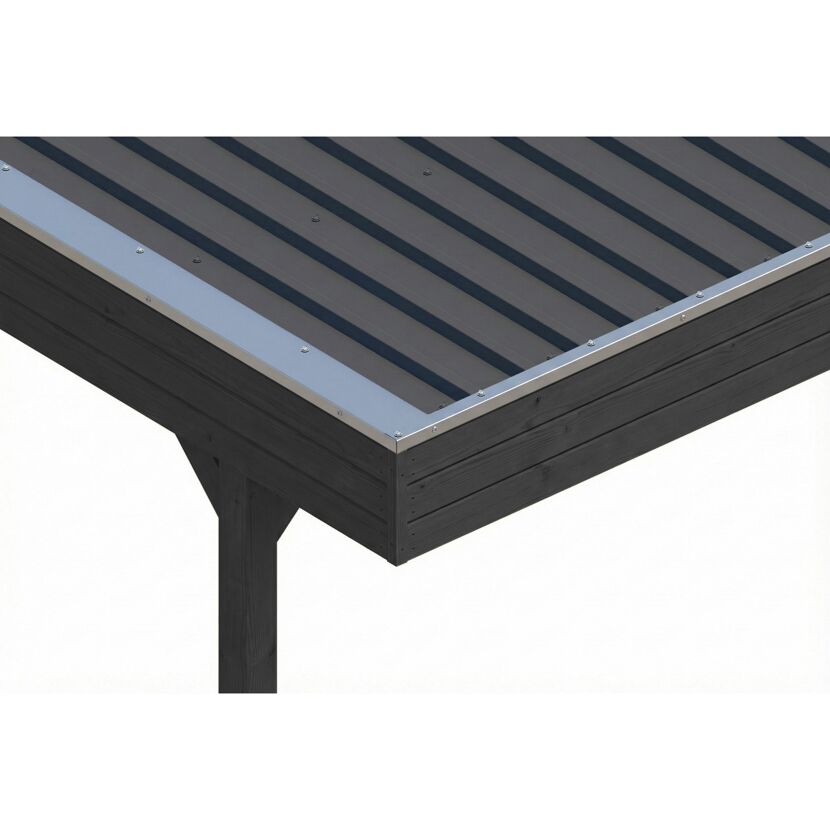 Doppelcarport 'Friesland' anthrazit 546 x 860 cm mit Stahl-Dachplatten