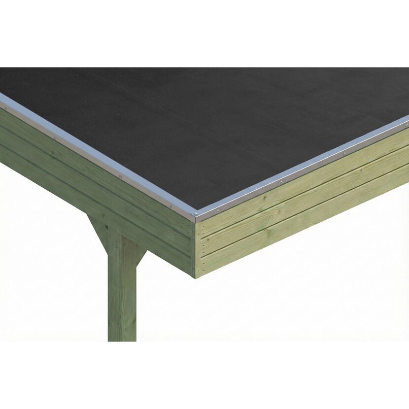 Doppelcarport 'Friesland' grün imprägniert 546 x 860 cm mit EPDM-Dach