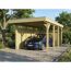 Einzelcarport 'Friesland' Set A grün imprägniert 320 x 555 cm mit Seiten- und Rückwand