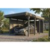 Einzelcarport 'Friesland' Set A schiefergrau 320 x 555 cm mit Seiten- und Rückwand
