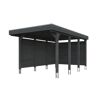 Einzelcarport 'Friesland' Set A schiefergrau 320 x 555 cm mit Seiten- und Rückwand