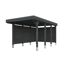 Einzelcarport 'Friesland' Set A schiefergrau 320 x 555 cm mit Seiten- und Rückwand