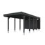 Einzelcarport 'Friesland' Set B schiefergrau 320 x 708 cm mit Abstellraum