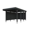 Einzelcarport 'Friesland' Set A anthrazit 320 x 555 cm mit Seiten- und Rückwand