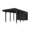 Einzelcarport 'Friesland' Set B anthrazit 320 x 708 cm mit Abstellraum