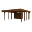 Einzelcarport 'Friesland' Set D nussbaumfarben 546 x 708 cm mit Abstellraum