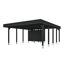 Einzelcarport 'Friesland' Set D anthrazit 546 x 708 cm mit Abstellraum