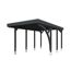 Einzelcarport 'Friesland' Set E schiefergrau 320 x 555 cm mit Einfahrtsbogen