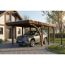 Einzelcarport 'Friesland' Set E nussbaumfarben 320 x 555 cm mit Einfahrtsbogen