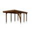 Einzelcarport 'Friesland' Set E nussbaumfarben 320 x 555 cm mit Einfahrtsbogen