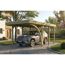 Einzelcarport 'Friesland' Set E grün imprägniert 320 x 555 cm mit Einfahrtsbogen