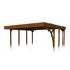 Einzelcarport 'Friesland' Set G nussbaumfarben 546 x 555 cm mit Einfahrtsbogen