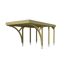 Einzelcarport 'Friesland' Set F grün imprägniert 320 x 555 cm mit zwei Einfahrtsbögen
