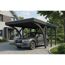 Einzelcarport 'Friesland' Set F schiefergrau 320 x 555 cm mit zwei Einfahrtsbögen