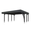 Einzelcarport 'Friesland' Set G schiefergrau 546 x 555 cm mit Einfahrtsbogen