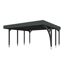 Einzelcarport 'Friesland' Set G schiefergrau 546 x 555 cm mit Einfahrtsbogen