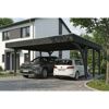 Einzelcarport 'Friesland' Set G anthrazit 546 x 555 cm mit Einfahrtsbogen