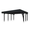Einzelcarport 'Friesland' Set G anthrazit 546 x 555 cm mit Einfahrtsbogen