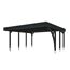 Einzelcarport 'Friesland' Set G anthrazit 546 x 555 cm mit Einfahrtsbogen
