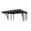 Einzelcarport 'Friesland' Set H schiefergrau 546 x 555 cm mit zwei Einfahrtsbögen