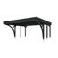Einzelcarport 'Friesland' Set H anthrazit 546 x 555 cm mit zwei Einfahrtsbögen