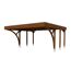 Einzelcarport 'Friesland' Set H nussbaumfarben 546 x 555 cm mit zwei Einfahrtsbögen