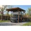 Caravan-Carport 'Friesland' nussbaumfarben 402 x 555 cm mit Stahl-Dachplatten