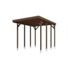 Caravan-Carport 'Friesland' nussbaumfarben 402 x 555 cm mit Stahl-Dachplatten