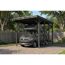 Caravan-Carport 'Friesland' schiefergrau 402 x 555 cm mit Stahl-Dachplatten