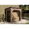 Holzunterstand 'Holm 1' anthrazit 250 x 144 cm