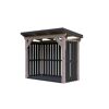 Holzunterstand 'Holm 1' anthrazit 250 x 144 cm