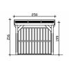 Holzunterstand 'Holm 1' anthrazit 250 x 144 cm