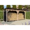 Holzunterstand 'Holm 2' anthrazit 500 x 144 cm