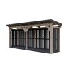 Holzunterstand 'Holm 2' anthrazit 500 x 144 cm