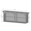 Holzunterstand 'Holm 2' anthrazit 500 x 144 cm
