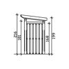 Holzunterstand 'Holm 2' anthrazit 500 x 144 cm