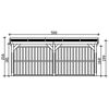 Holzunterstand 'Holm 2' anthrazit 500 x 144 cm