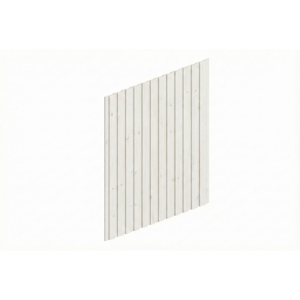 Carport-Seitenwand Deckelschalung weiß 230 x 330 cm