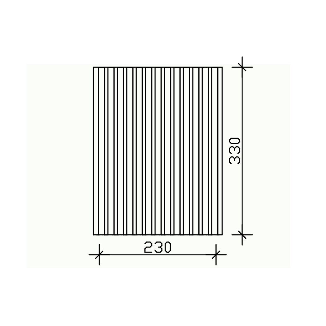 Carport-Seitenwand Deckelschalung weiß 230 x 330 cm