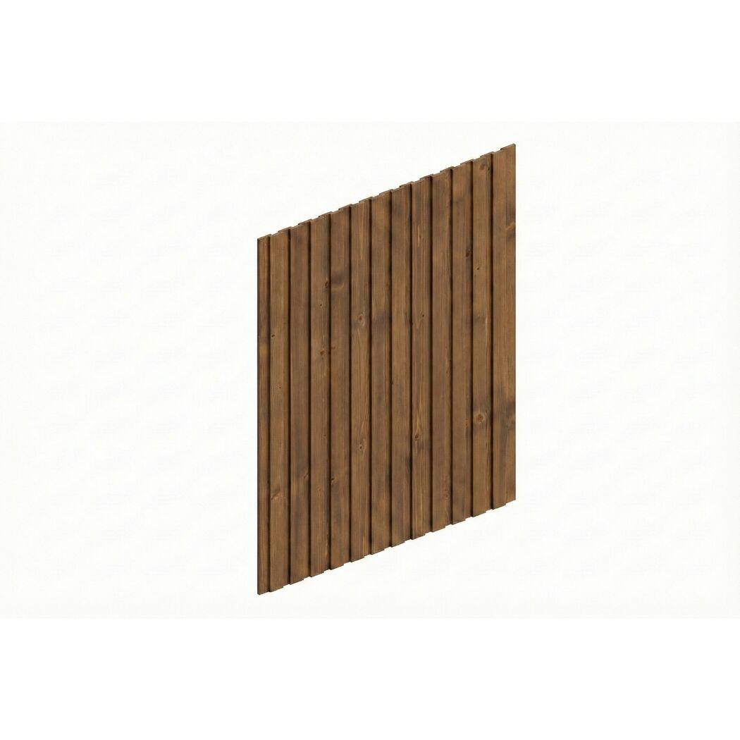 Carport-Seitenwand Deckelschalung nussbaumfarben 230 x 330 cm