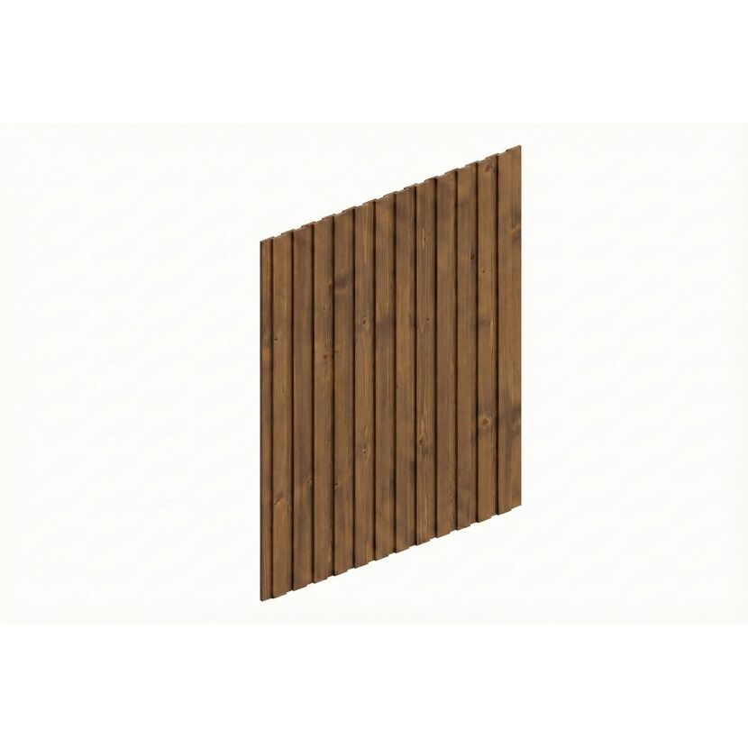 Carport-Seitenwand Deckelschalung nussbaumfarben 230 x 330 cm