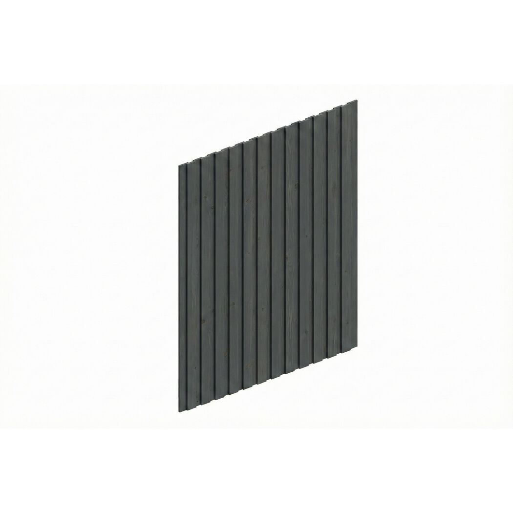 Carport-Seitenwand Deckelschalung schiefergrau 230 x 330 cm