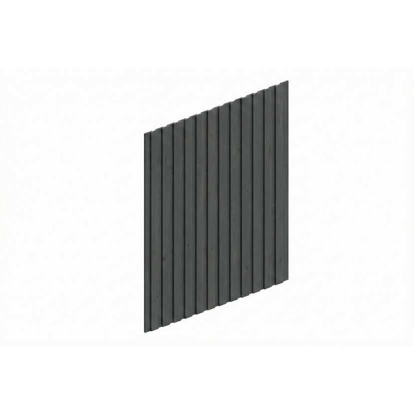 Carport-Seitenwand Deckelschalung schiefergrau 230 x 330 cm