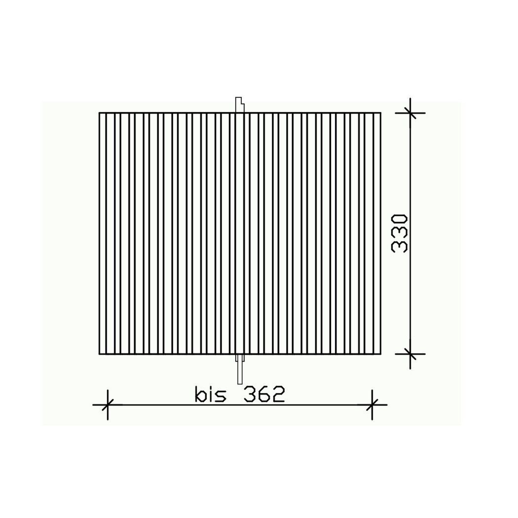 Carport-Rückwand Deckelschalung schiefergrau 362 x 330 cm