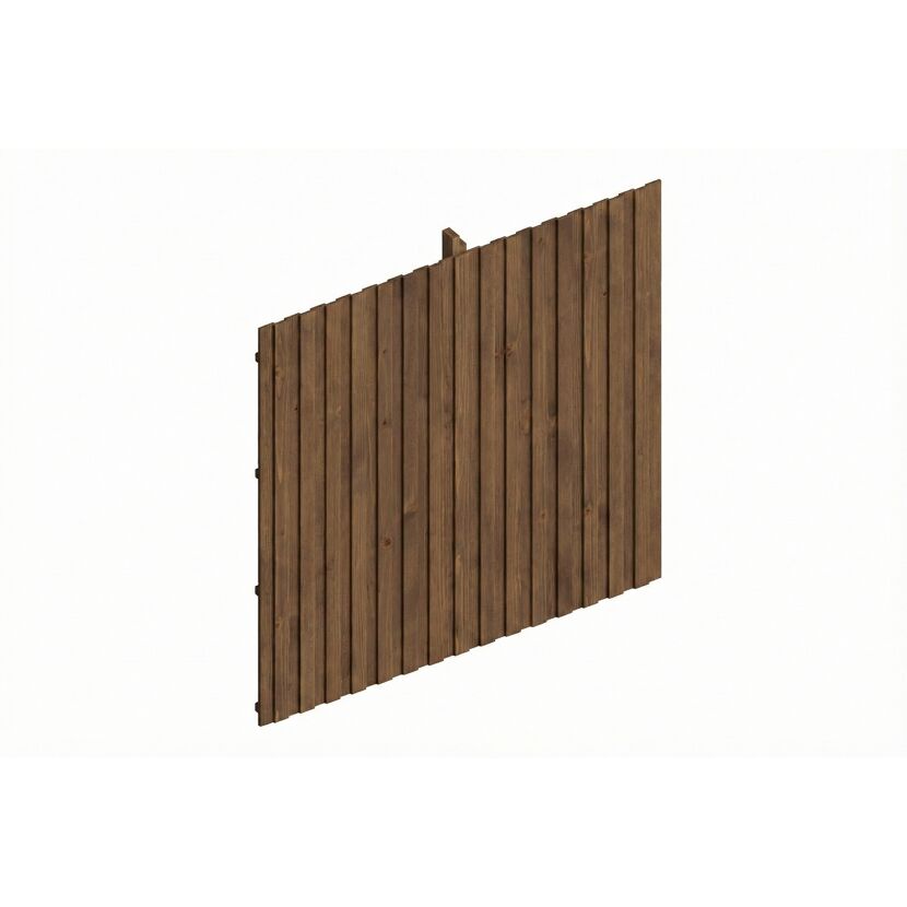 Carport-Rückwand Deckelschalung nussbaumfarben 362 x 330 cm