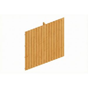 Carport-Rückwand Deckelschalung Eiche hell 362 x 330 cm